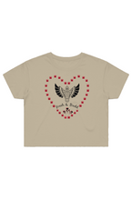 Load image into Gallery viewer, F & B PAW LOVE CROP TEE SAND