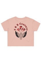 Load image into Gallery viewer, F & B RED ROSE CROP TEE PALE PINK