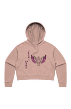 Load image into Gallery viewer, F & B SIDE BY SIDE CROP TOP HOODIE (pale pink)