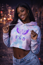 Load image into Gallery viewer, F & B COTTON CANDY CROP HOODIE
