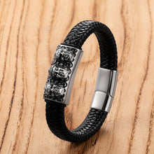Load image into Gallery viewer, Men's Retro Lion Head Leather Bracelet
