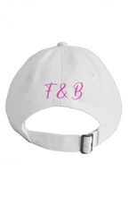 Load image into Gallery viewer, F&amp;B WHITE PINK WING BASEBALL CAP
