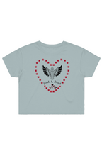 Load image into Gallery viewer, F &amp; B PAW LOVE CROP TEE SAGE
