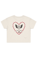 Load image into Gallery viewer, F &amp; B PAW LOVE CROP TEE ECRU
