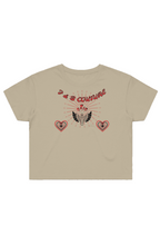 Load image into Gallery viewer, F &amp; B EXPLOSIVE LUV CROP TEE SAND
