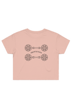 Load image into Gallery viewer, F &amp; B WILD FLOWER CROP TEE PALE PINK
