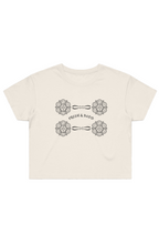 Load image into Gallery viewer, F &amp; B WILD FLOWER CROP TEE ECRU
