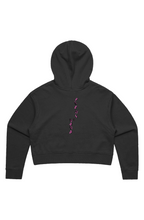Load image into Gallery viewer, F &amp; B SIDE BY SIDE CROP TOP HOODIE ( blk )
