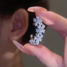 Load image into Gallery viewer, Shiny Zircon Flower Ear Cuffs
