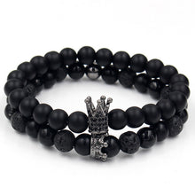 Load image into Gallery viewer, Men's Volcanic Stone Bead Bracelet
