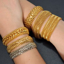 Load image into Gallery viewer, Double-row Chain Wide Mesh Bracelet
