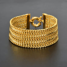 Load image into Gallery viewer, Double-row Chain Wide Mesh Bracelet
