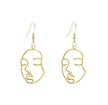 Load image into Gallery viewer, Personalized Metal Hollow-Out Face Earrings
