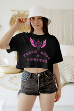 Load image into Gallery viewer, F &amp; B PINK WINGS CROP TEE
