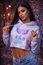 Load image into Gallery viewer, F &amp; B COTTON CANDY CROP HOODIE
