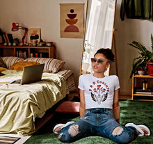 Load image into Gallery viewer, F &amp; B RED ROSE CROP TEE

