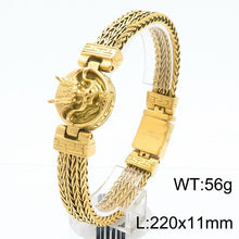 Load image into Gallery viewer, Retro Dragon-head &amp; Dragon-bone Titanium Steel Bracelet
