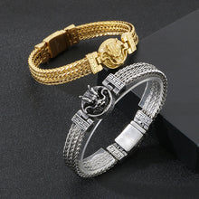 Load image into Gallery viewer, Retro Dragon-head &amp; Dragon-bone Titanium Steel Bracelet
