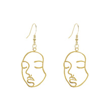 Load image into Gallery viewer, Personalized Metal Hollow-Out Face Earrings
