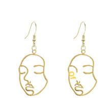 Load image into Gallery viewer, Personalized Metal Hollow-Out Face Earrings
